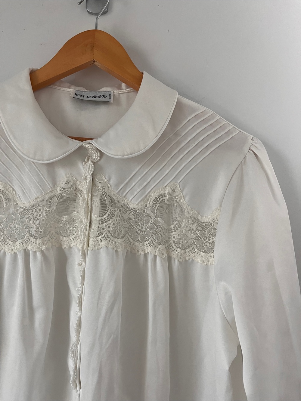 Holt Renfrew Vintage White Lace Nightgown | Women's L/XL | Romantic Cottagecore